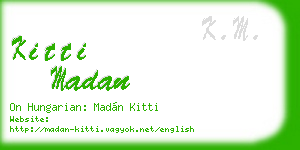 kitti madan business card